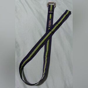 Brooks brothers Mens small blue green d ring belt